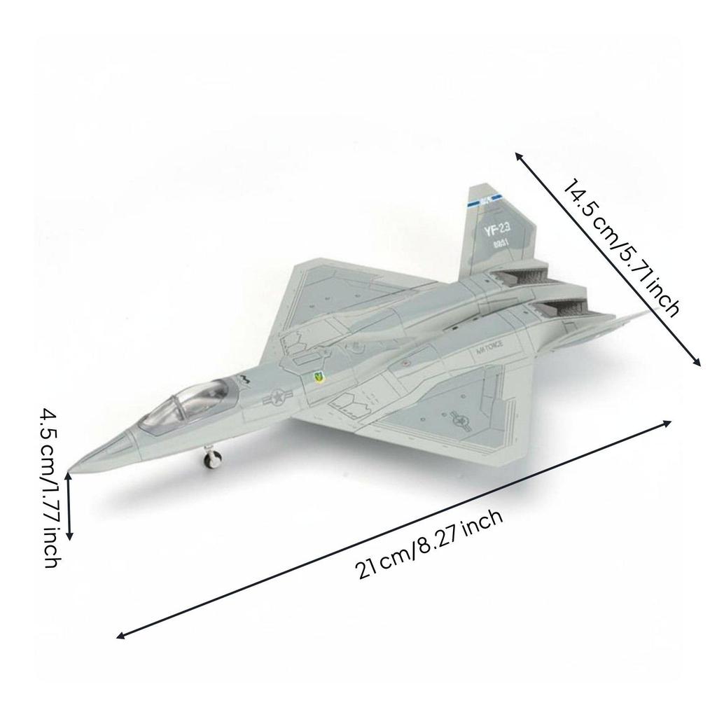 YF-23 Model Plane Glue-No-Glue Fighter Pre-Painted for Playtime