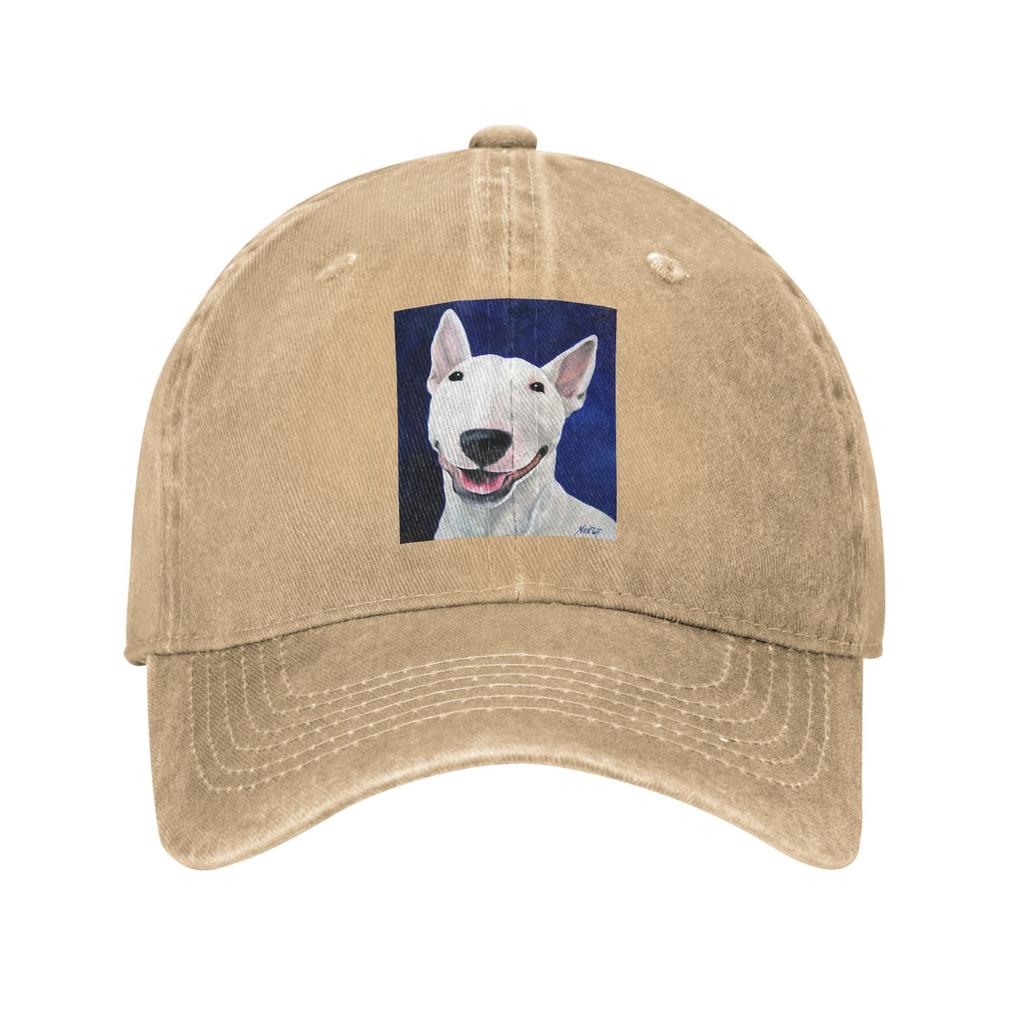 Bull Terrier Unconditional Denim Fabric Cap Casual Baseball Caps Adjustable Hat Summer Unisex Baseball Hats