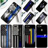 Police Thin Blue Line American Flag Phone Case For Oppo A18 A38 A58 A78 A98 A40 A60 A80 A91 A15 A17 A74 A94 A54 A57S A16 A76 A96