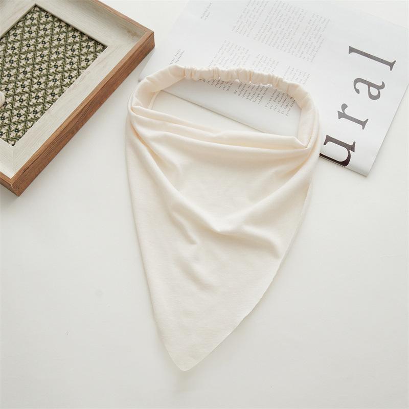 New Fashion Bohemian Solid Color Hair Scrafs Turban Headband Sweet Cotton Headscarf Triangle Bandanas For Women Hair Accessories