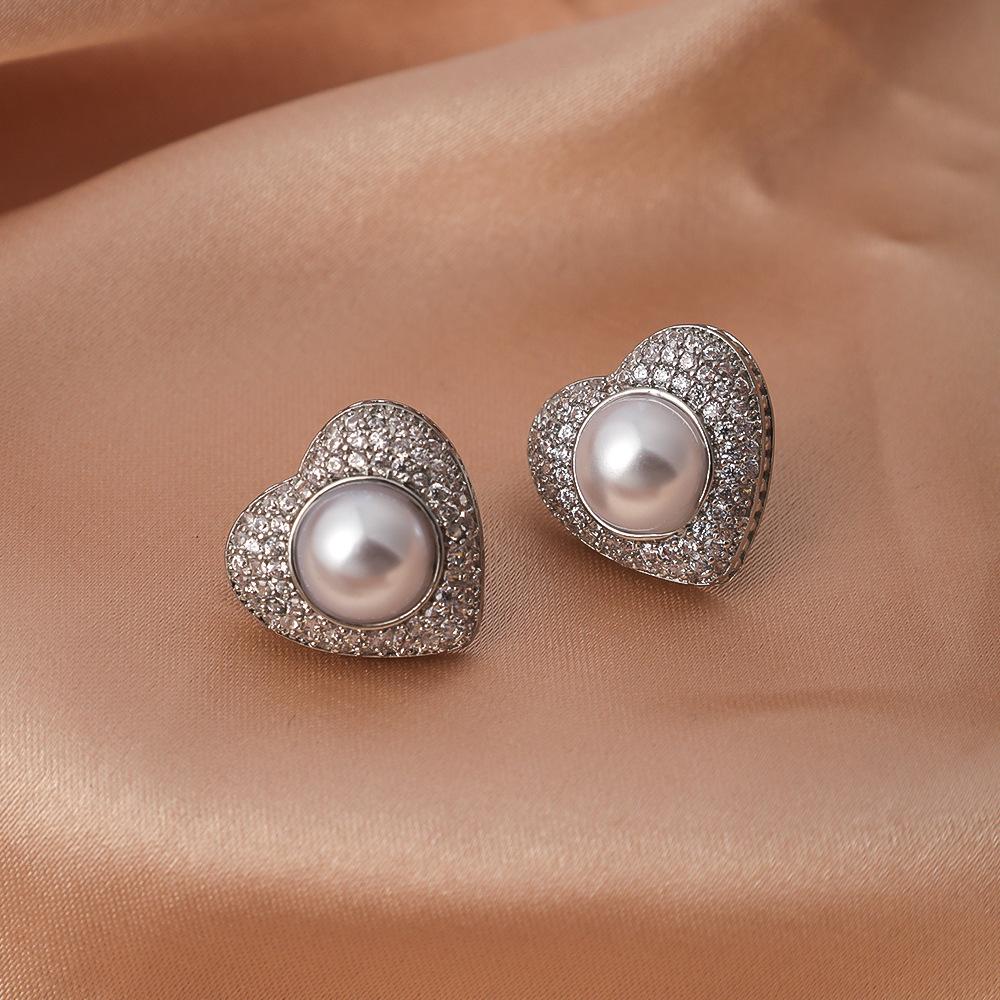 Eleganckie wiszące kolczyki z francuskich pereł: Pozłacany, Wzór Vintage ze Srebra 925