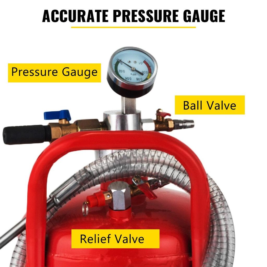 5 Gallon/22.7L Oil Extractor, Portable Air Pneumatic Waste Oil Garage Extractor Drain Draine Tank
