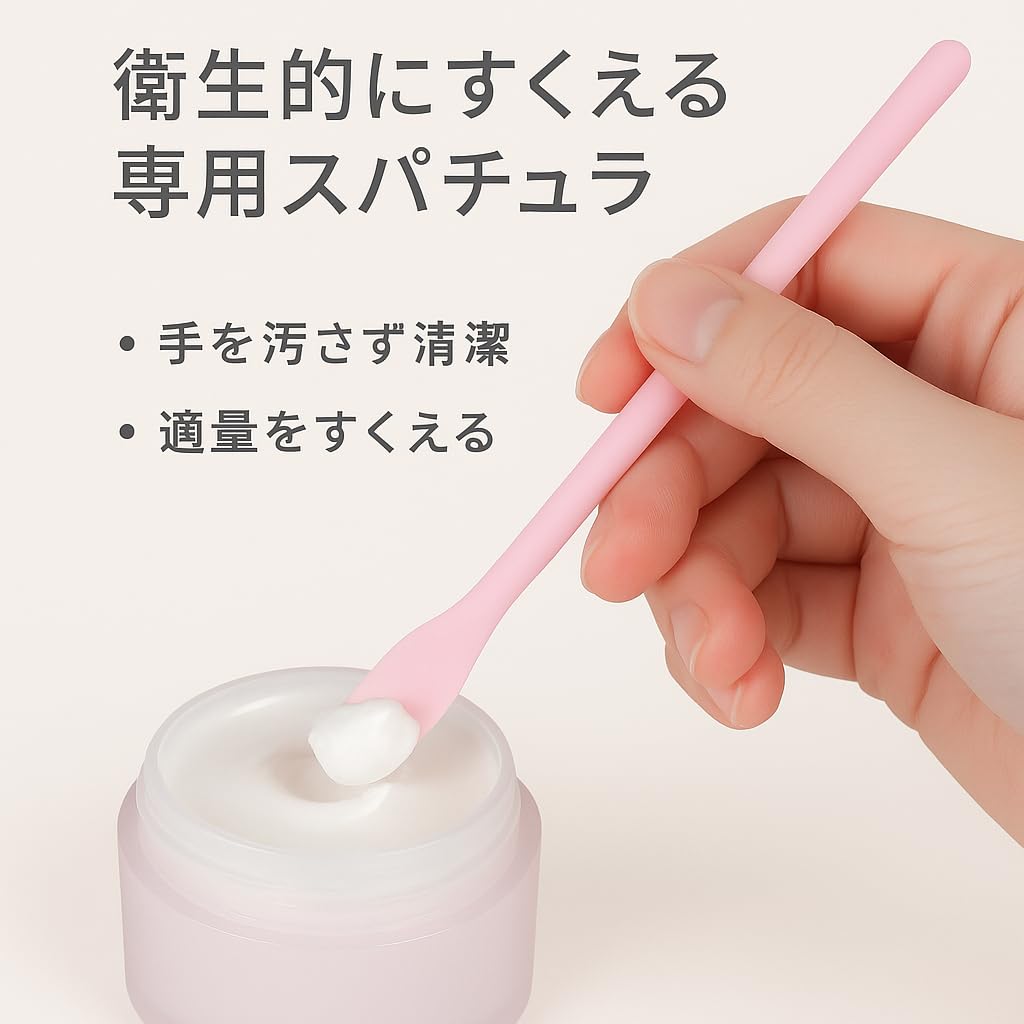 Back acne and dry skin treatment lotion applicator with EVA pad for gentle application, includes a spatula to prevent nail stains.