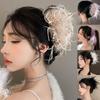 Hair Claw Clip Feather Theme Hair Claw Clamp Lovely 1920s Hair Holder Barrettes Strong Hold Hairpin for Girls