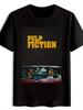 Black "Pulp Fiction" Graphic T-shirt - Casual Crew Neck