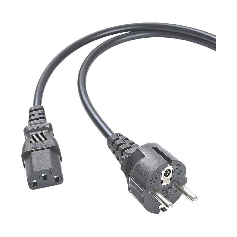 EU VDE Certified CEE7/7 to C13 Cloverleaf Power Cord for Computers European standard three-pin straight plug C13 tail