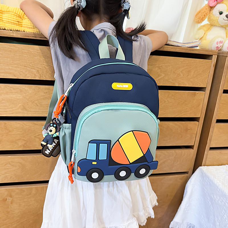 Kids Car Pattern Backpack Lightweight Spine Protection Backpack Kindergarten