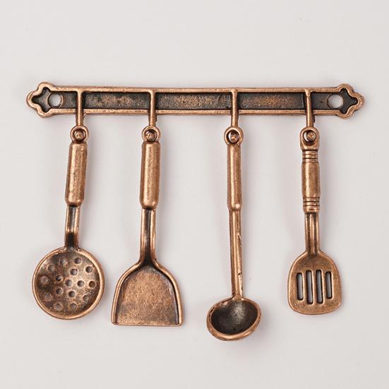 5Pcs Kitchen Dollhouse Miniature Spoon Shovel Cookware Tools DIY Accessories Kit
