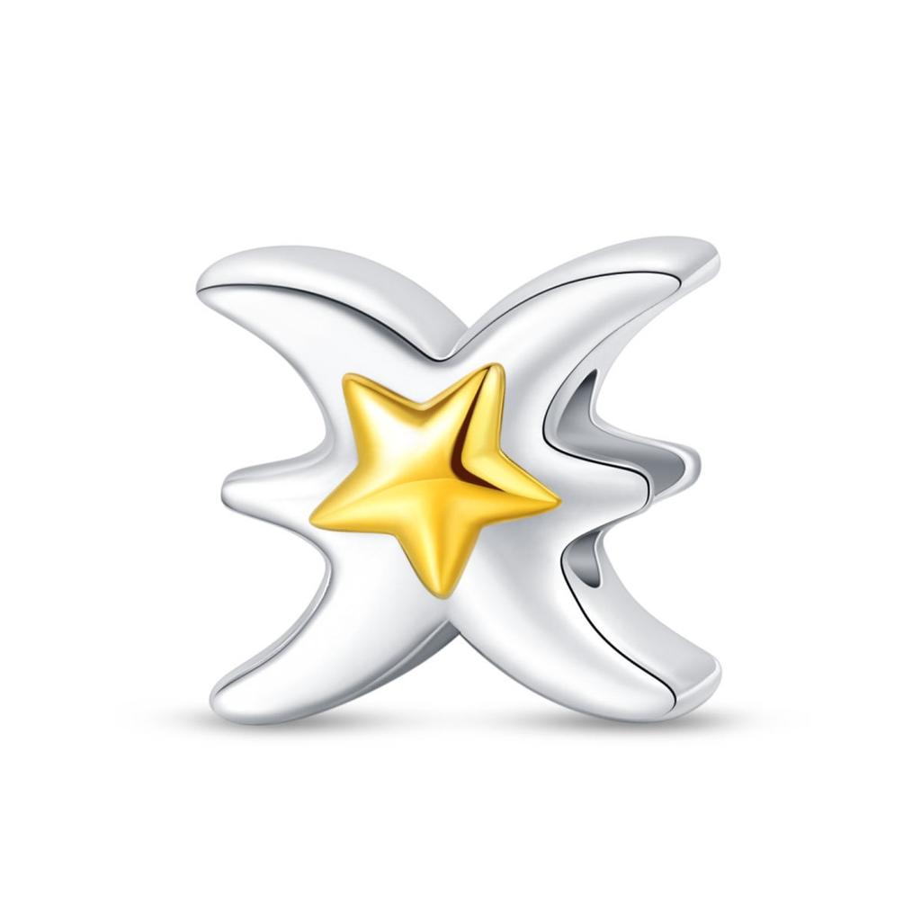 Twelve Constellations Charm Pendant Beads Diy Jewelry Bracelets Necklace Accessories Copper Beads