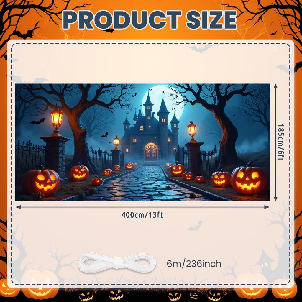 Event Decoration Banner Lantern Lighting Haunted House Banner Halloween Banner Decorative Elements For Holiday Decoration