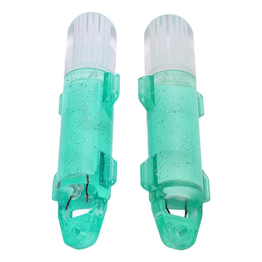 2PCS Underwater Fishing Light Fiber Optic LED Deep Drop Fishing Light Flashing Attractants Fish Lamp Tools Green Light