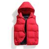 Hooded Vest Men Casual Waistcoat Sleeveless Padded Jacket Couples Detachable Hat  Zipper Pockets Down Jackets Men Outwear