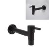 G1/2 Wall Mounted Cold Water Tap 304 Stainless Steel Single Handle Cold Faucet Bathroom Garden Faucet Tap Black For Mop Pool