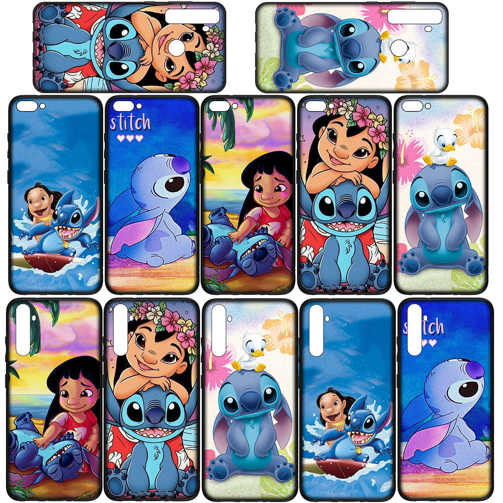 Hülle für iPhone 15 14 Xiaomi Redmi Note 13 12 11 Pro Max X 8 7 9 XR Samsung Galaxy S24 S23 OPPO A15 Huawei Süße Lilo Cartoon Stitch Handyhülle