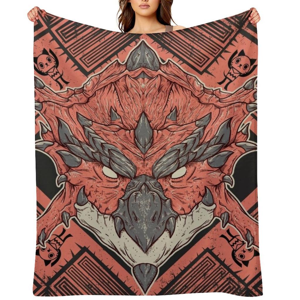 Hunting Club: Rathalos Throw Blanket Designers Beautifuls Baby Picnic Blankets