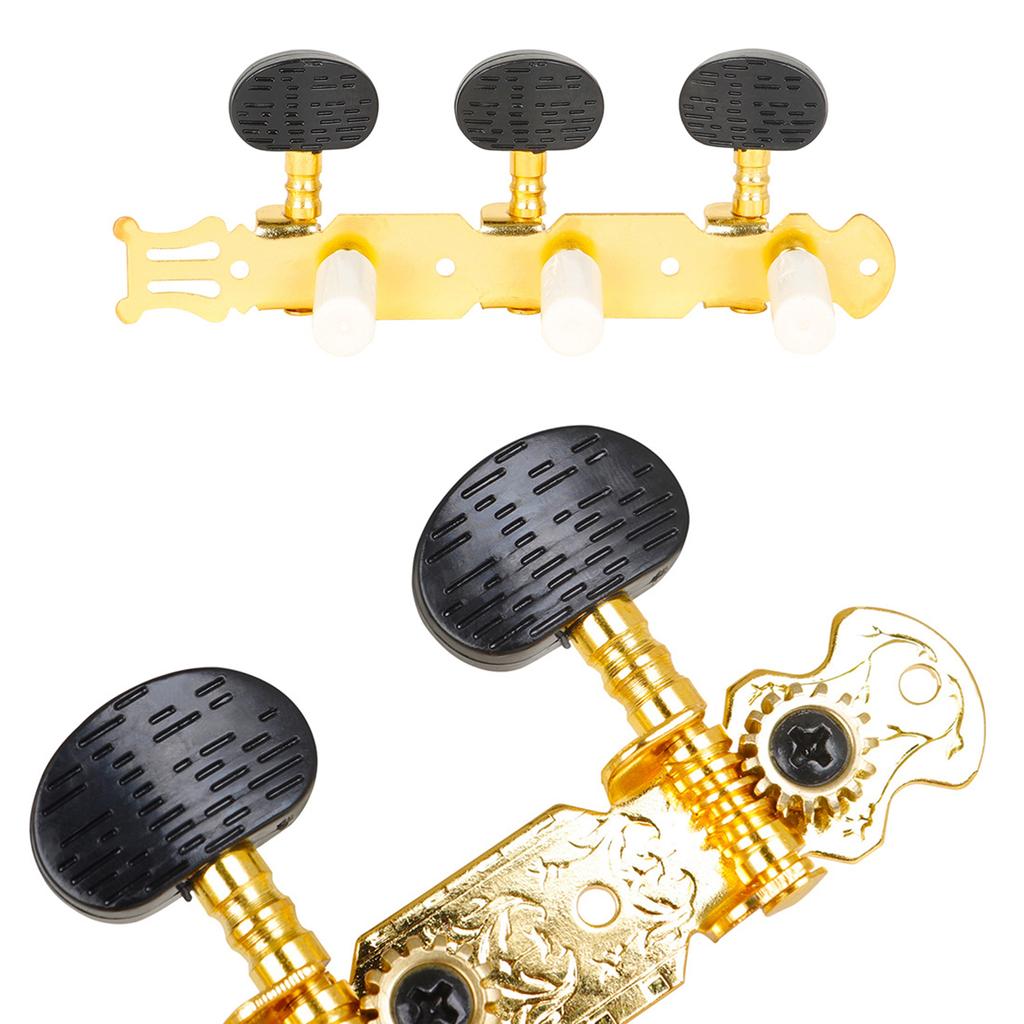 2 Pcs Classical Guitar Tuning Pegs Keys Adjustable String Tuners Pegs Machine Heads Replacement Copper Guitar Knobs