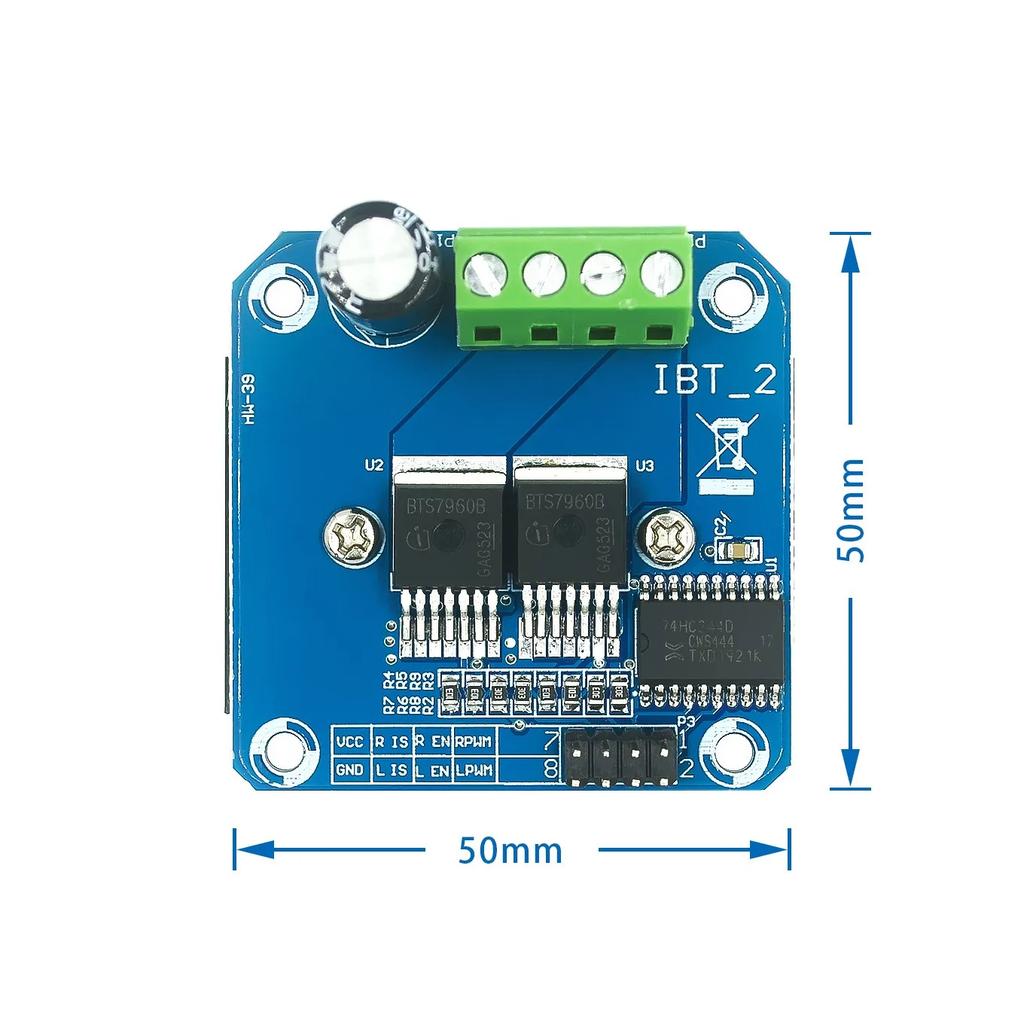 Double BTS7960 43A H-bridge High-power Motor Driver Module/smart Car/
