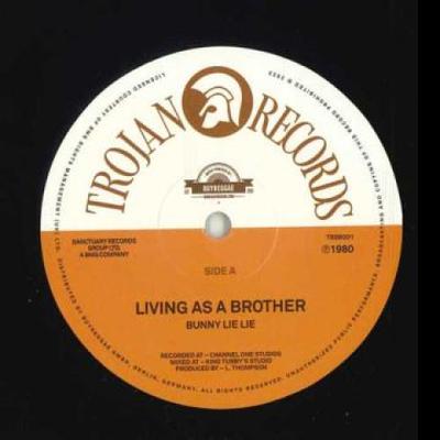 12inch Record BUNNY LIE LIE - Living As A Brother / Caring For My TRBR001 Trojan 1980 Germany Reggae, Ska & Dub