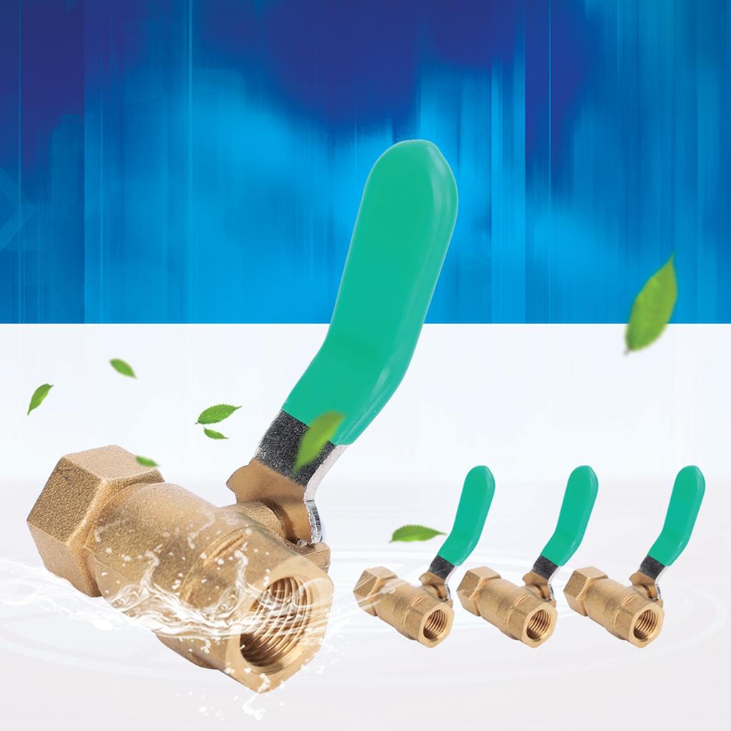 4pcs 1 4in Female Thread Ball Valve Thicken Brass Drain Shut Off Switch Water Pipe Plumbing Systerm