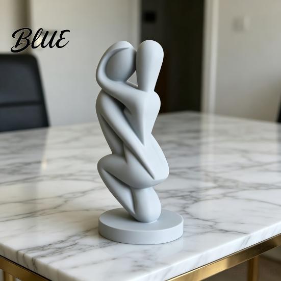 Bezotřepový Povrchový Ornament 3D Tištěná Soška Obětí Páru Abstraktní Figurka Objímání s Hladkým