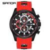 Sanda Three-Eye Six-Needle Men's Quartz Watch - Waterproof, Calendar Feature, Hot Seller On Douyin Live, Simple Design