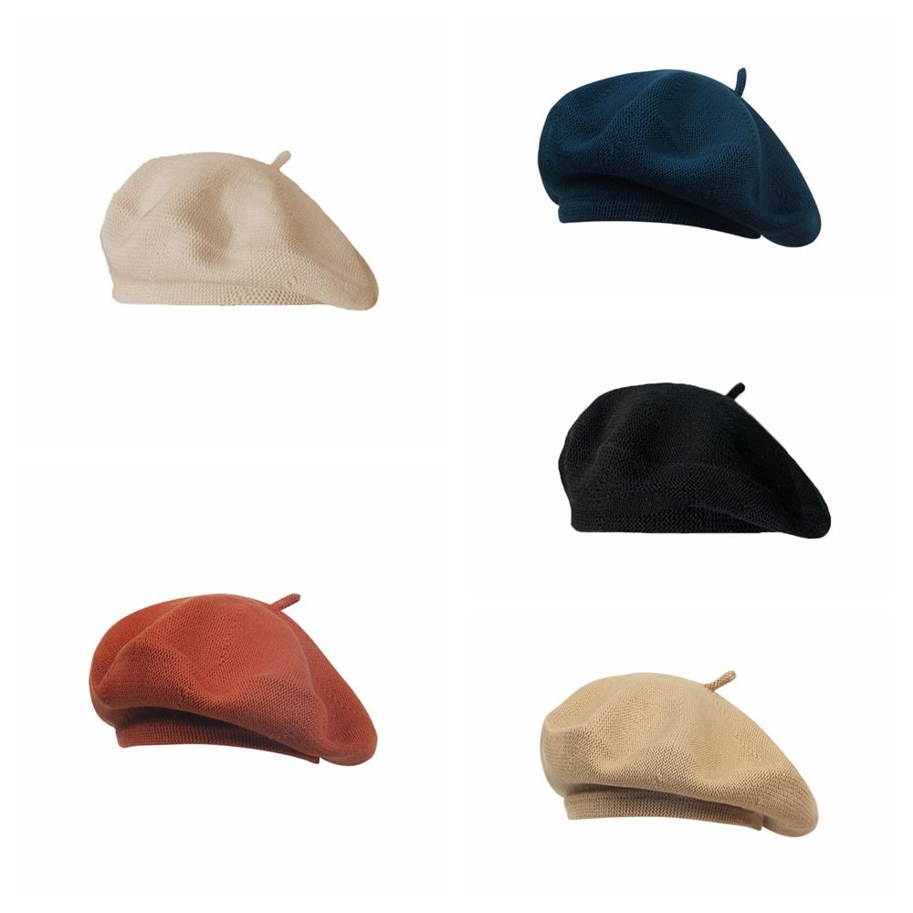 Keep Warm Women Berets Knitted Artist Hat Elegant British Beanie Hat  Girls