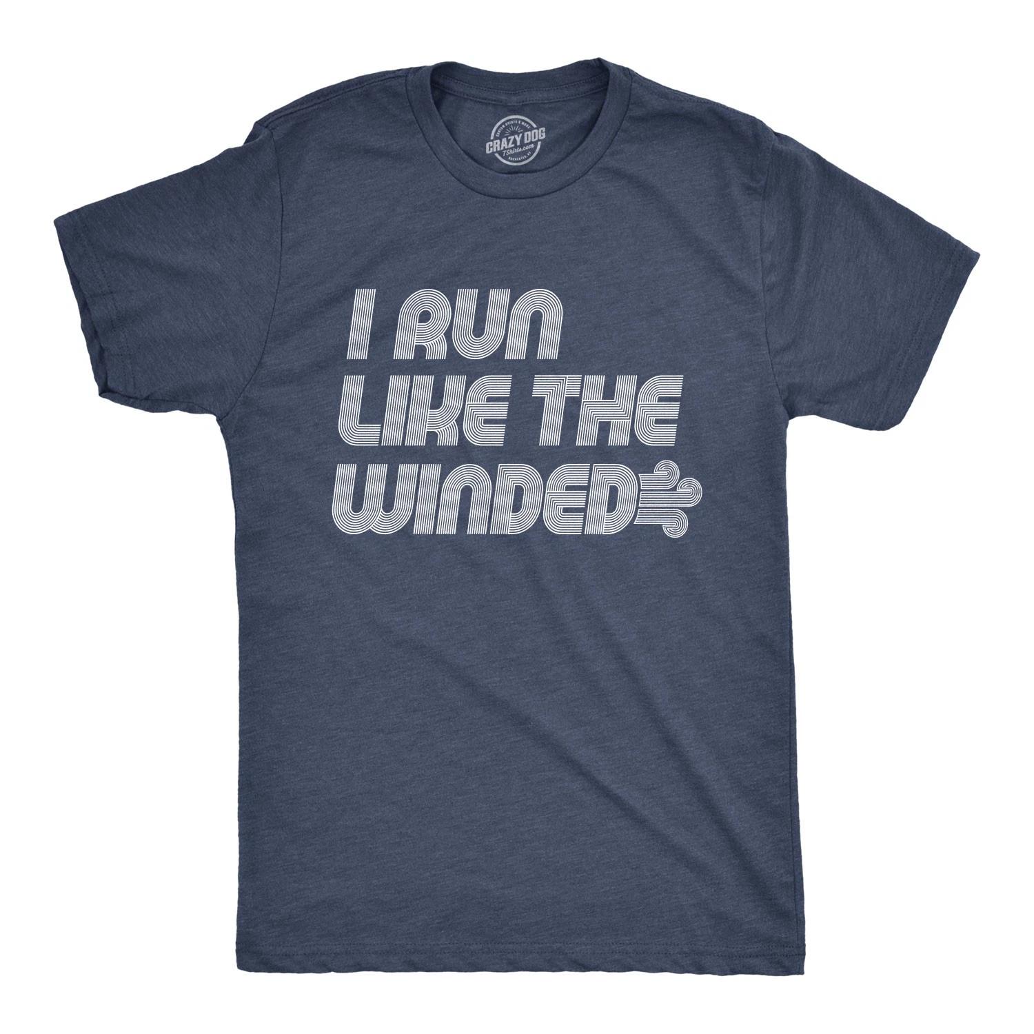 Mens I Run Like The Winded T Shirt Funny Jogging Fitness Tee XS