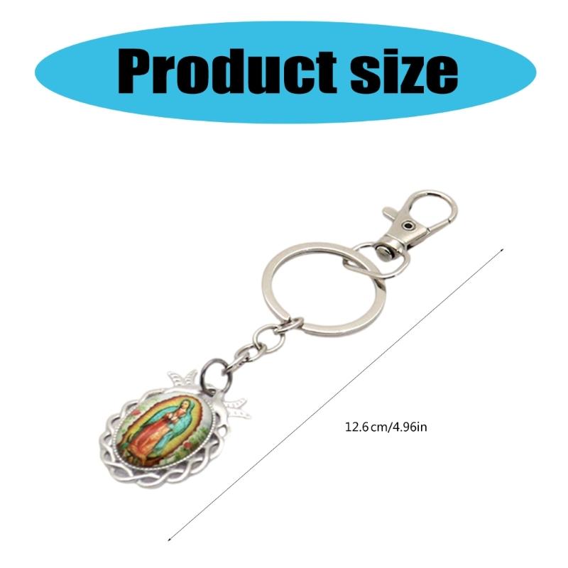 Our Lady of Guadalupe Keychains Elegant Key Rings Key Ornament Great for Weddings Communions and Church Functions