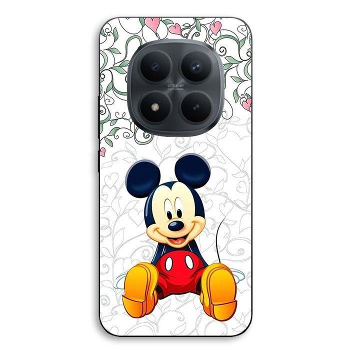 Cover telefono - MANIACASE - Xiaomi Redmi Note 15 Pro Plus 5G - Silicone TPU - Topolino - Nero