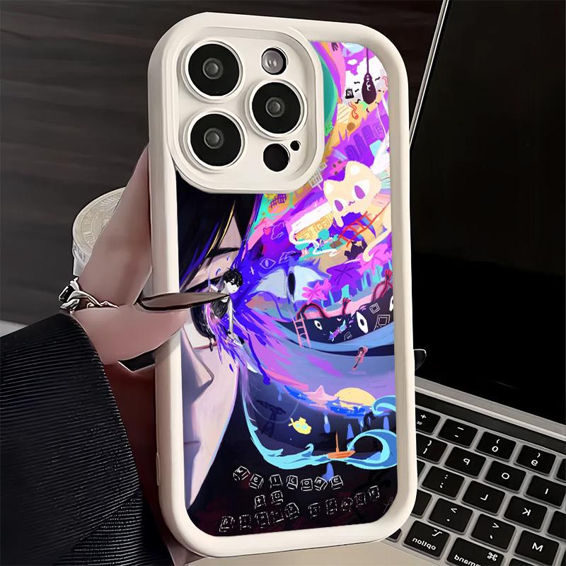 Phone Case for iPhone 17 Air 16E 15 16 Pro Max O-Omori Cartoon Game Cover 14 Plus 13 12 Mini Soft Shell Silicone Fundas