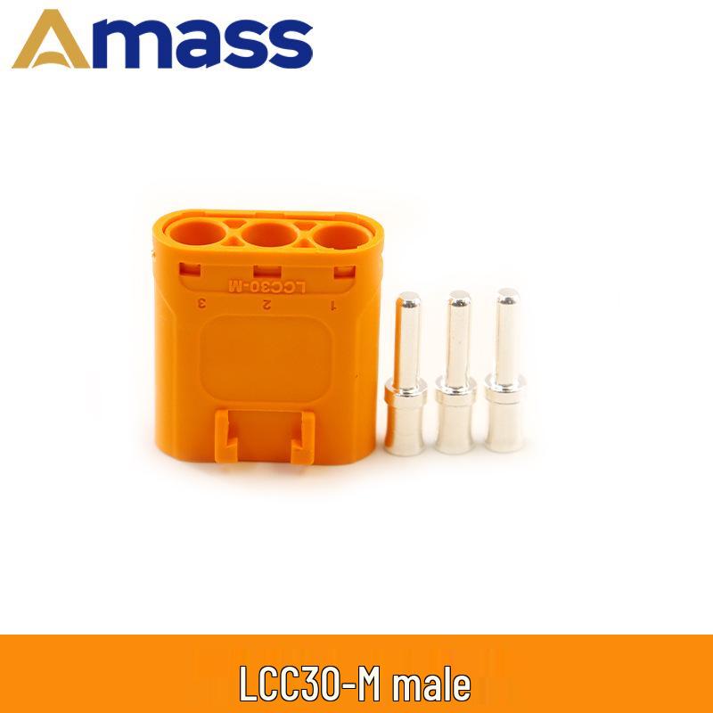 Amass LCB 40/50/60PW-M/F Crimp Purple Copper Silver-Plated Locking Circuit Board Connector