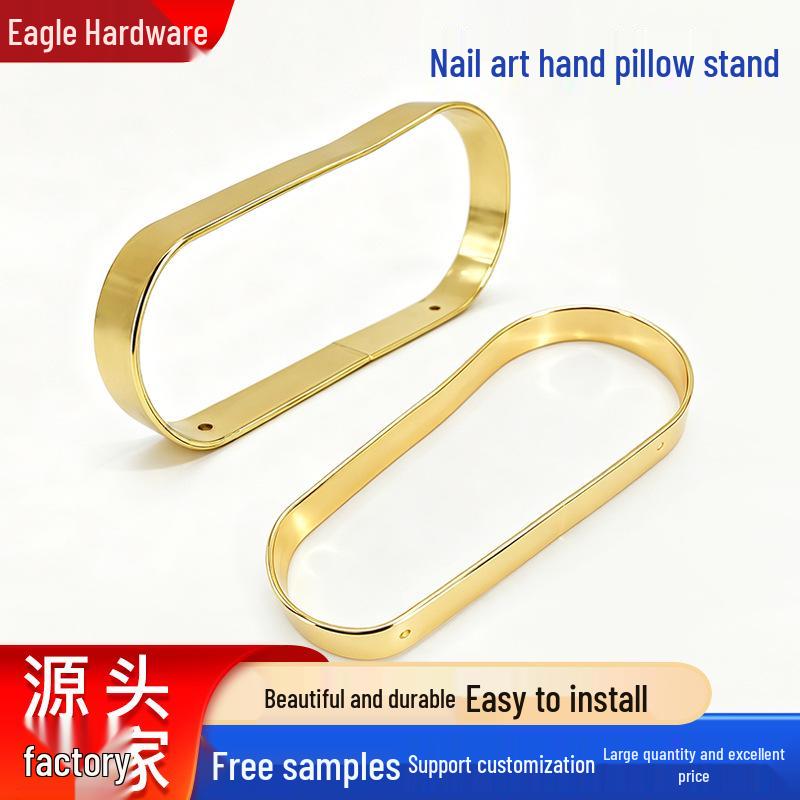 Electroplated Gold Nail Salon Hand Rest - Customizable Nail Art Accessory