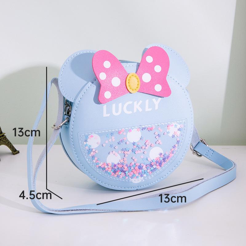 New Children'S Crossbody Bag Cute Gift For Little Girls Fashionable Mini Round Bag Baby Shoulder Purse