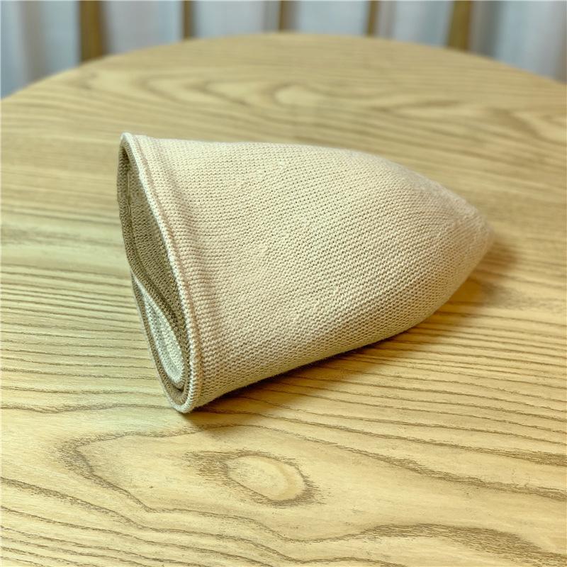 Simple Double-layer Knitted Fisherman's Hat for Children To Keep Warm In Autumn and Winter, Double-sided Bucket Hat, Solid-color Wool Basin Hat