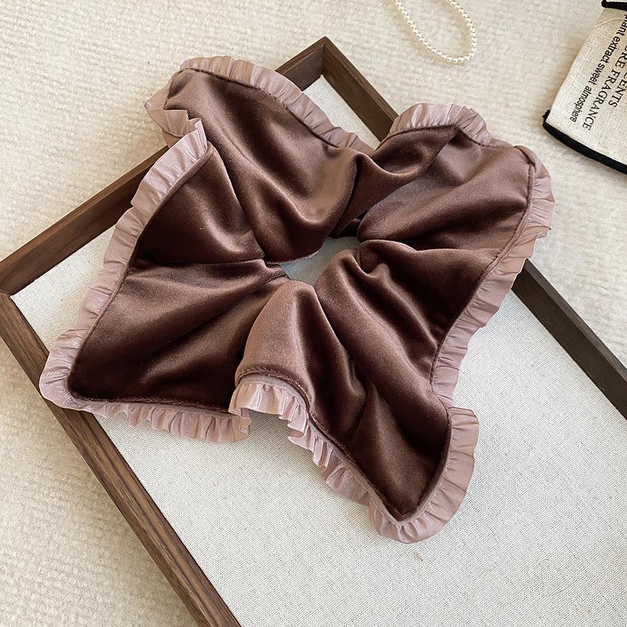 Fabric lace large intestine hair band French elegance temperament ponytail hair rope headrope hair accessories women