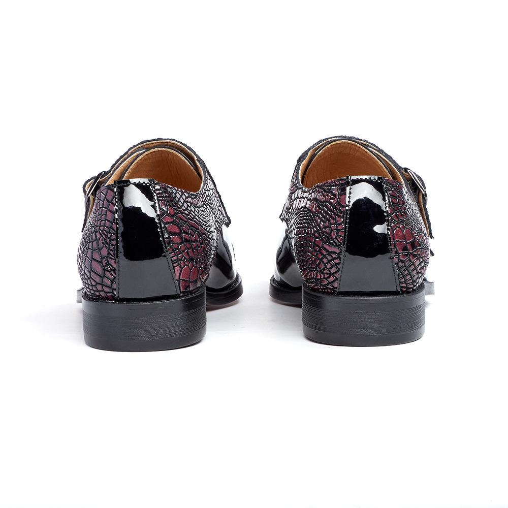 British Style Men'S Small Leather Shoes Trendy Large Size Loafers Retro Korean Version Color Matching Leather Shoes Wedding Shoes