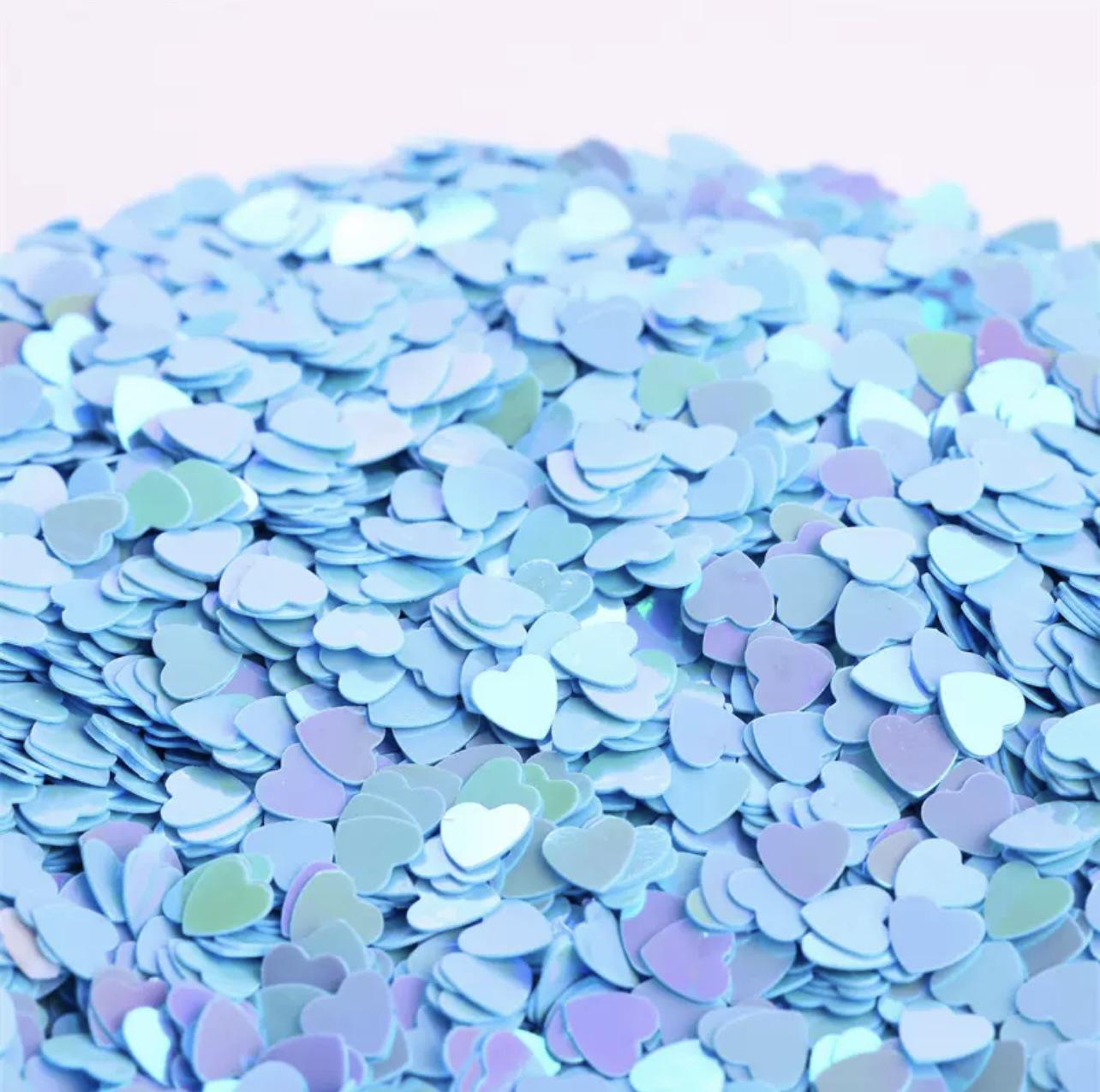 Heart-Shaped Peach Sequins for Jewelry, Nail Art, and Crystal Mud Fillers (6mm) 6mm Heart (500g)