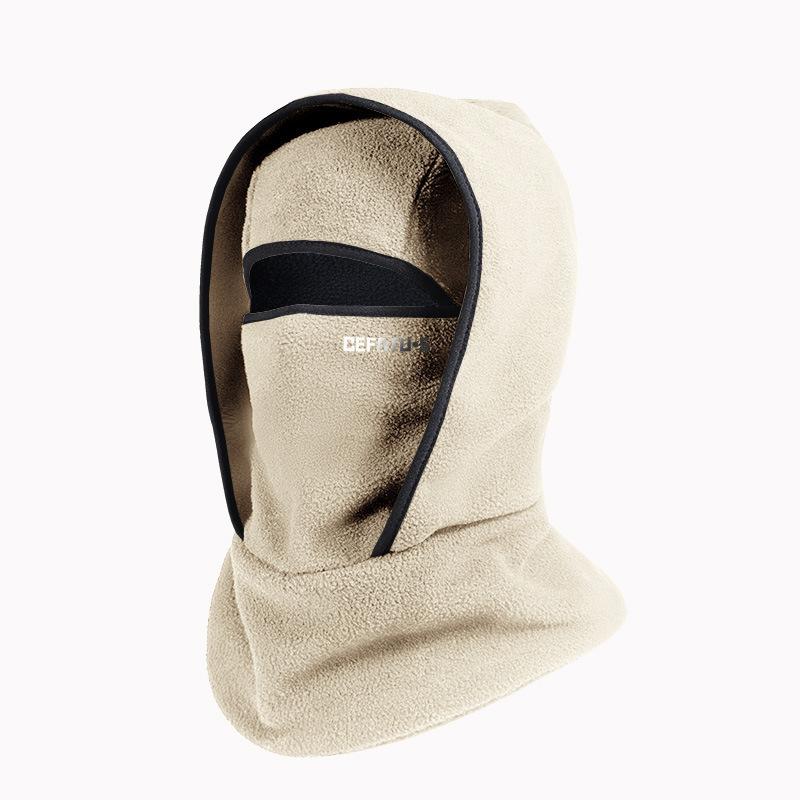 Winter Warm Hat Scarf Face Mask Hat 3 in One Outdoor Skiing Riding Windproof Warm Hat Riding Mask Fleece  Cycling Cap Cold-proof