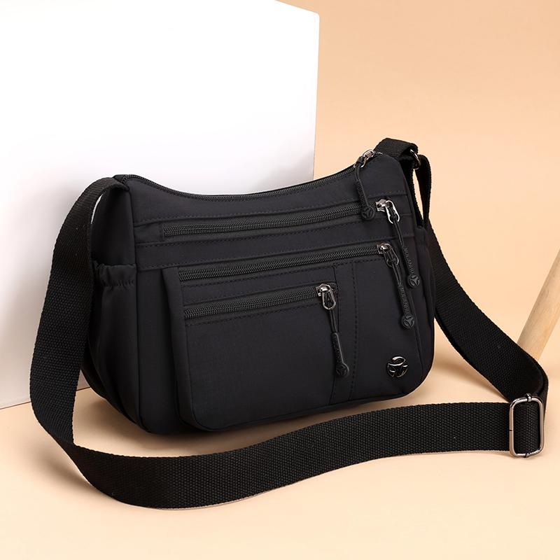 Damska Mała Kwadratowa Torba Duża Pojemność Torba na Ramię Torba dla Mamy w Średnim Wieku Podróżna Nylonowa Torba Crossbody