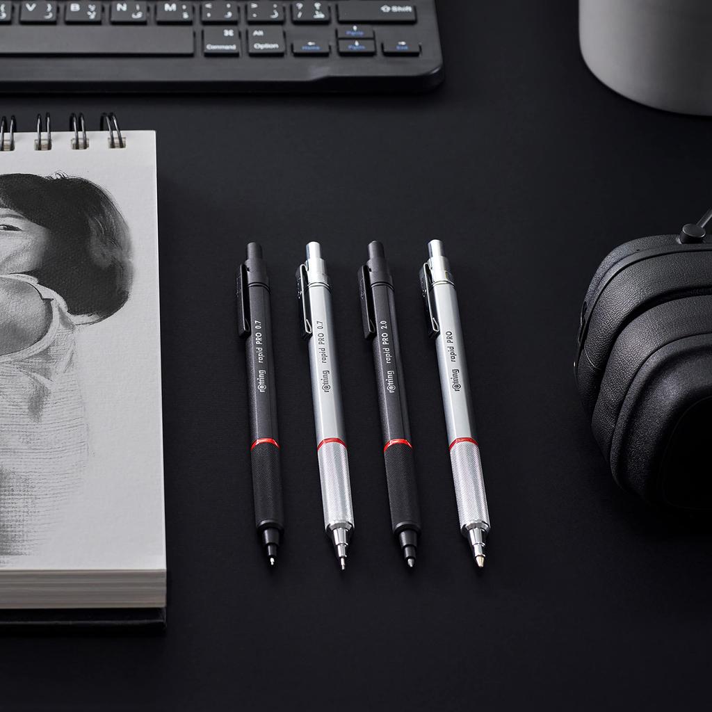 Rotring RapidPro Ballpoint Pen, Silver, Medium, 1904291