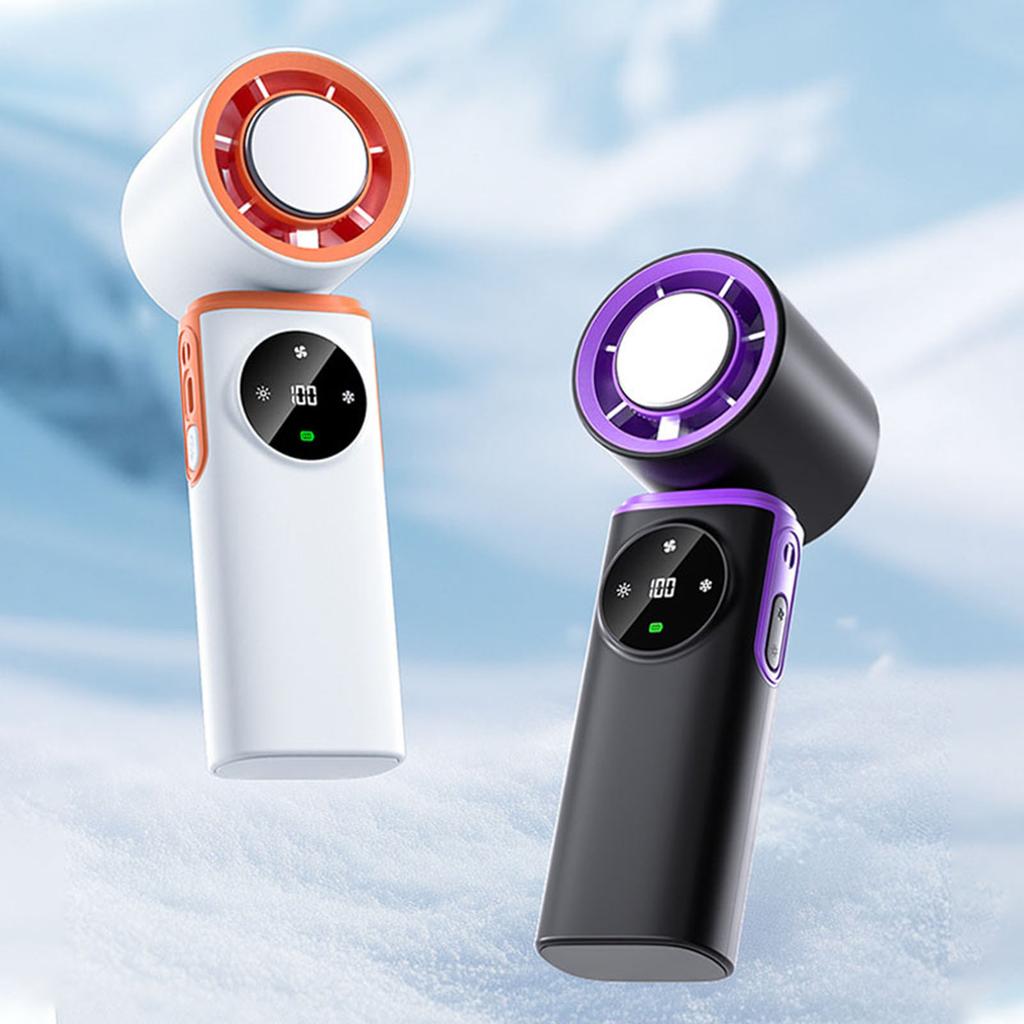 Mini Pocket Cooling Fan with Ice Cooling Rechargeable Personal Fan 3600mAh for Travel Outdoor Activities Gifts for Women