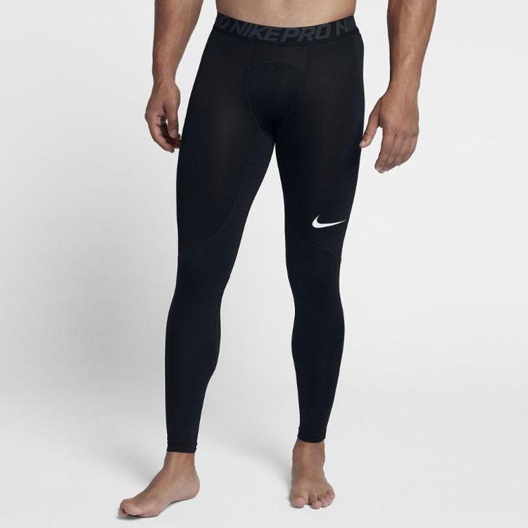 Nike Printed Logo Elastic Tight Fitness Pants Men Pants Black 838067-010