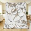 All-Season Thick Warm Single Flannel Blanket – Soft Marble Pattern, Cozy for Home, Office Naps, Guest Room, Ideal for Christmas & Halloween