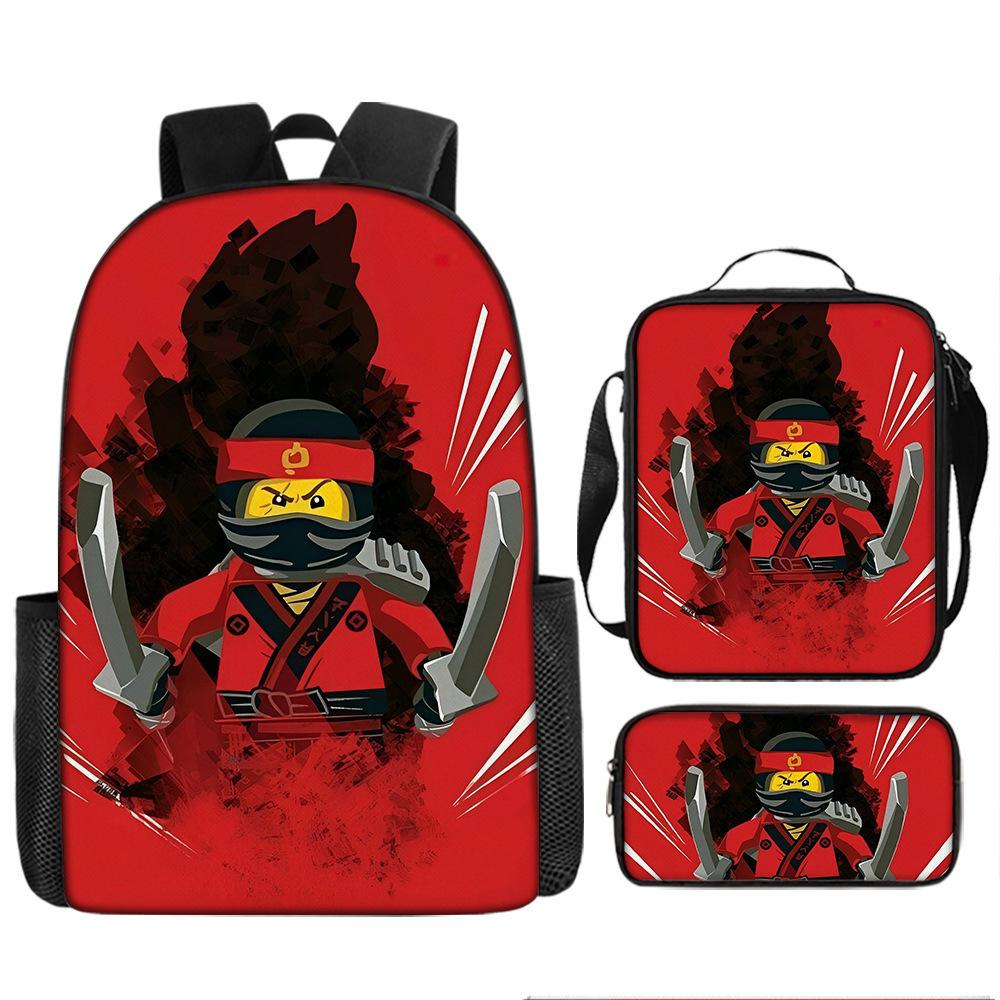 Cartoon-Rucksack-Set 3 Teile Leichte Schultasche für Mittelschüler Umhängetasche