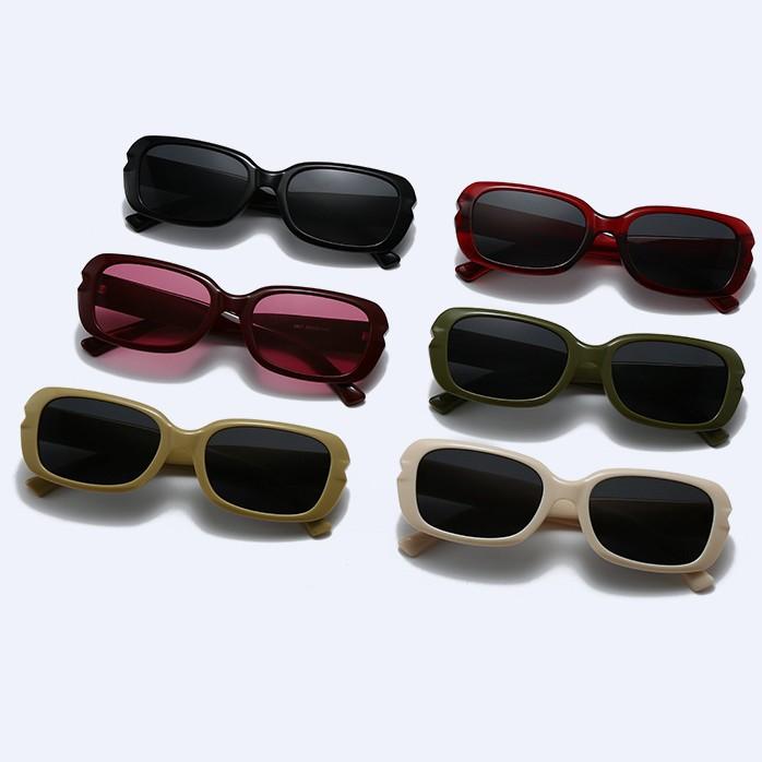 New fashion small frame sunglasses women's groove legs Internet celebrity plain UV protection sunglasses S