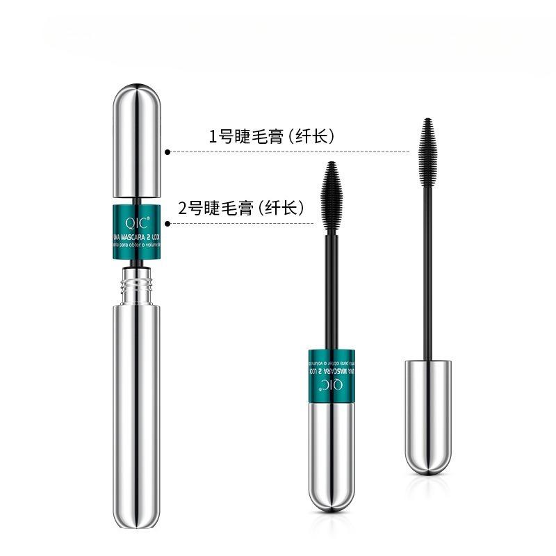 Double effect 4D Mascara waterproof slim curl curl natural thick 2in1 mascara makeup