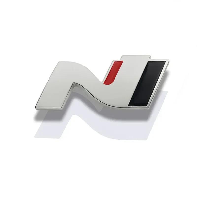 Kovové 3D logo N LINE Zadní emblém nálepka na kufr auta Odznak na karoserii pro Hyundai Accent Sonata Kicks Reina vq1