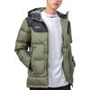 Li Ning Color Block Casual Logo Hooded Long Sleeve Cotton Jacket Men Jackets Thyme-Green AFMR467-5