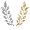 Women Collar Button Honeysuckle Leaf Shape Lapel Brooch Pin Suits Coats Bags Scarves Badge Versatile Accessory