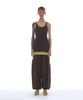 Partimento Woman Pwc Lace Trim Two-In-One Sleeveless Dress Top_Charcoal